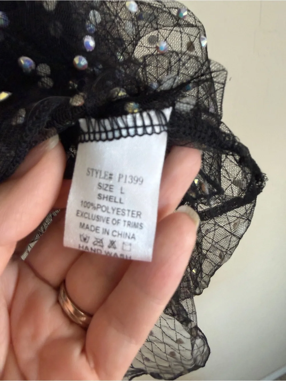 Bear Dance Black Sheer Mesh Mini Skirt with Iridescent Rhinestone Sequins